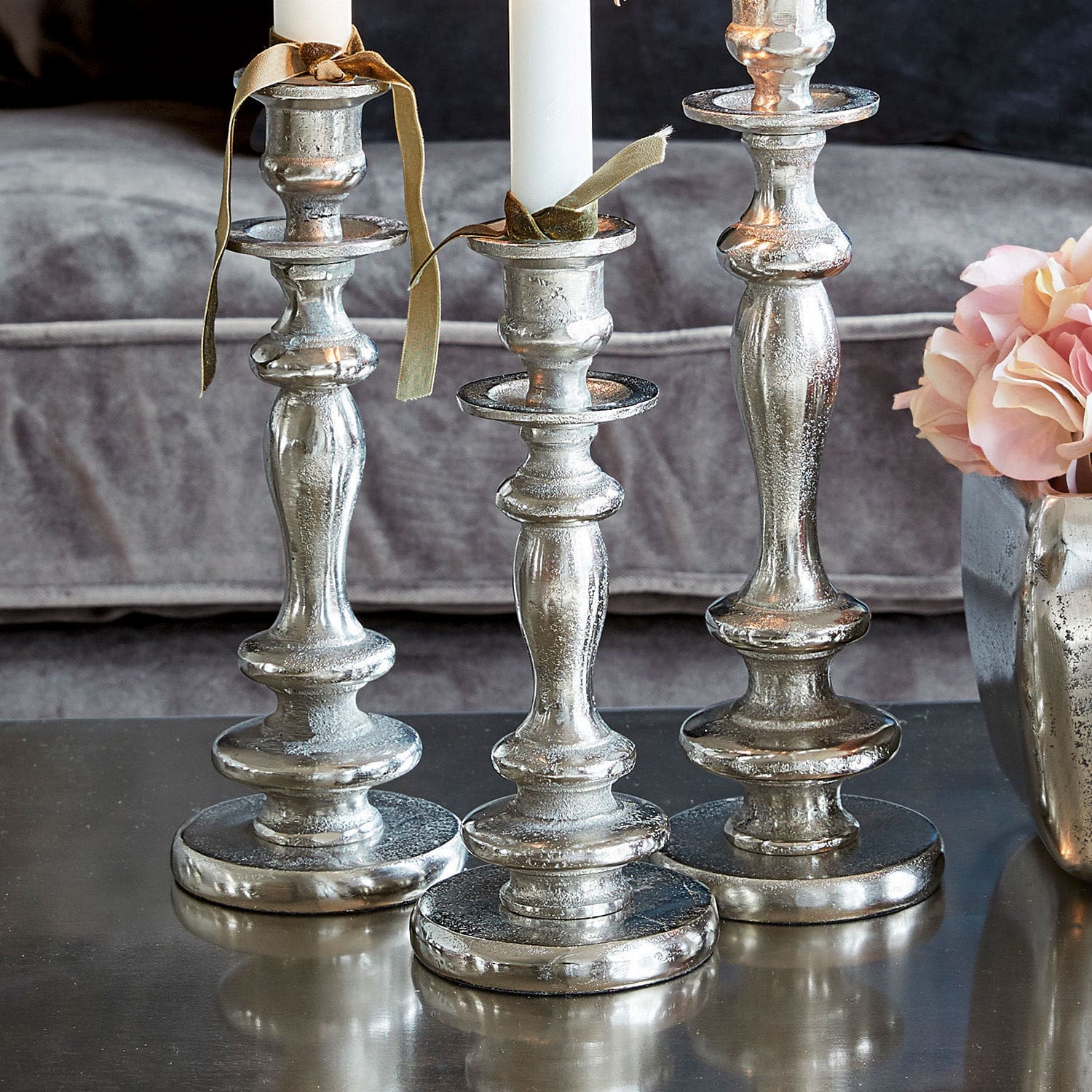 Set di 3 candelieri Borga