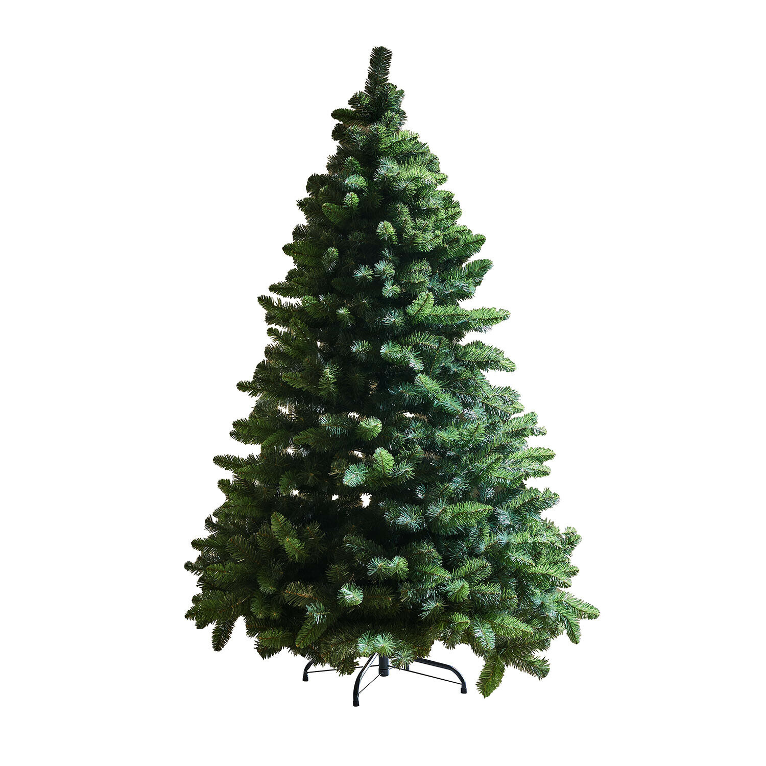 Albero di Natale Bryndis Albero di Natale artificiale verde scuro con base in metallo, decorazione perfetta per le feste natalizie