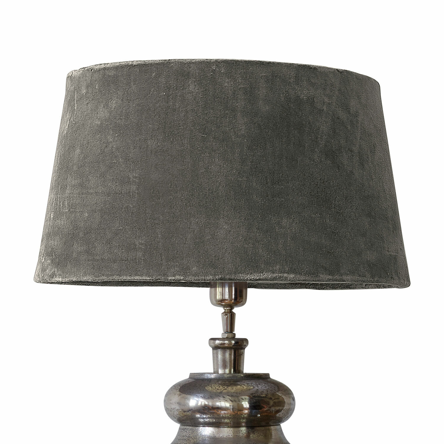 grigio Paralume grigio Boffas in materiale morbido su base metallica, lampada decorativa moderna