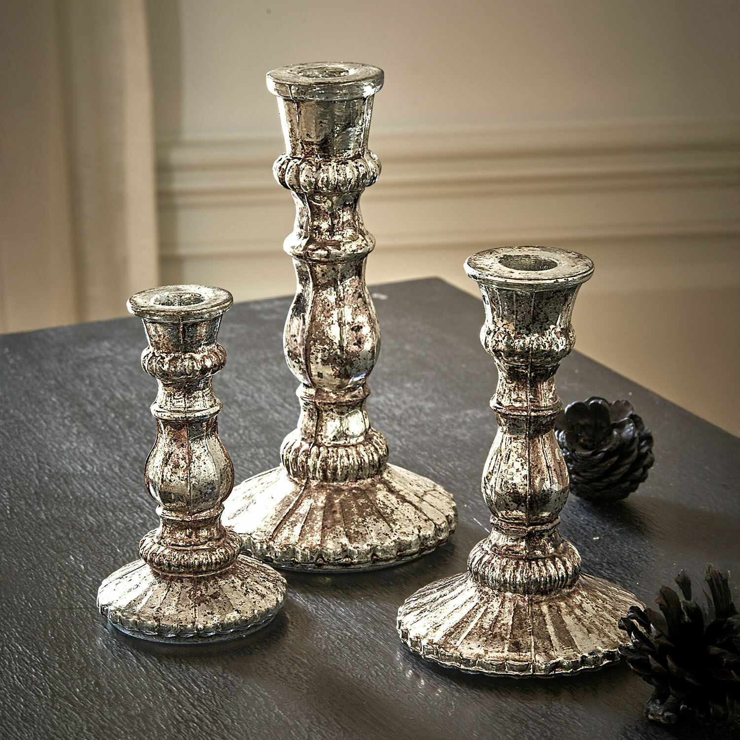 Set di 3 candelieri Favalina