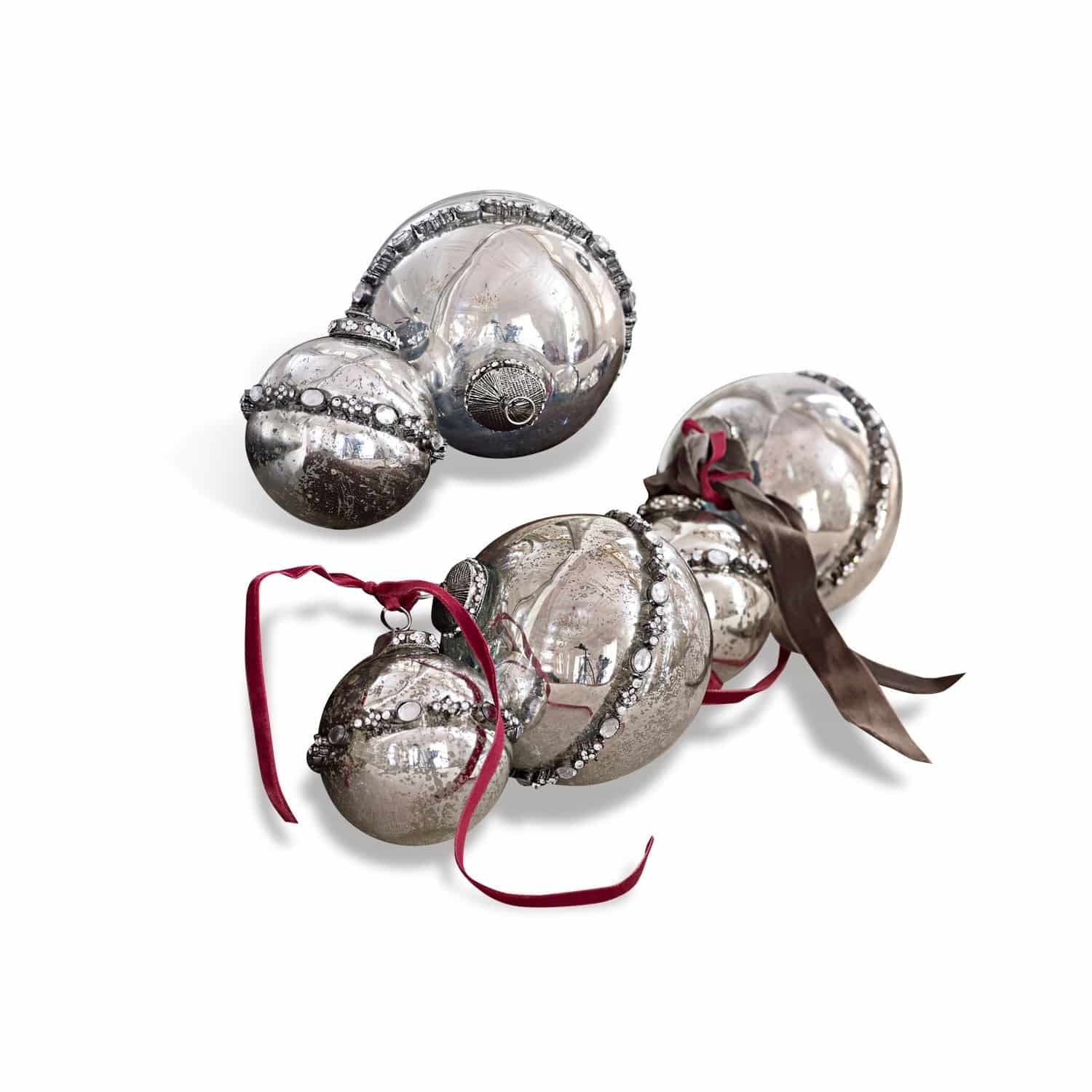 Set di 6 decorazioni natalizie Cloé