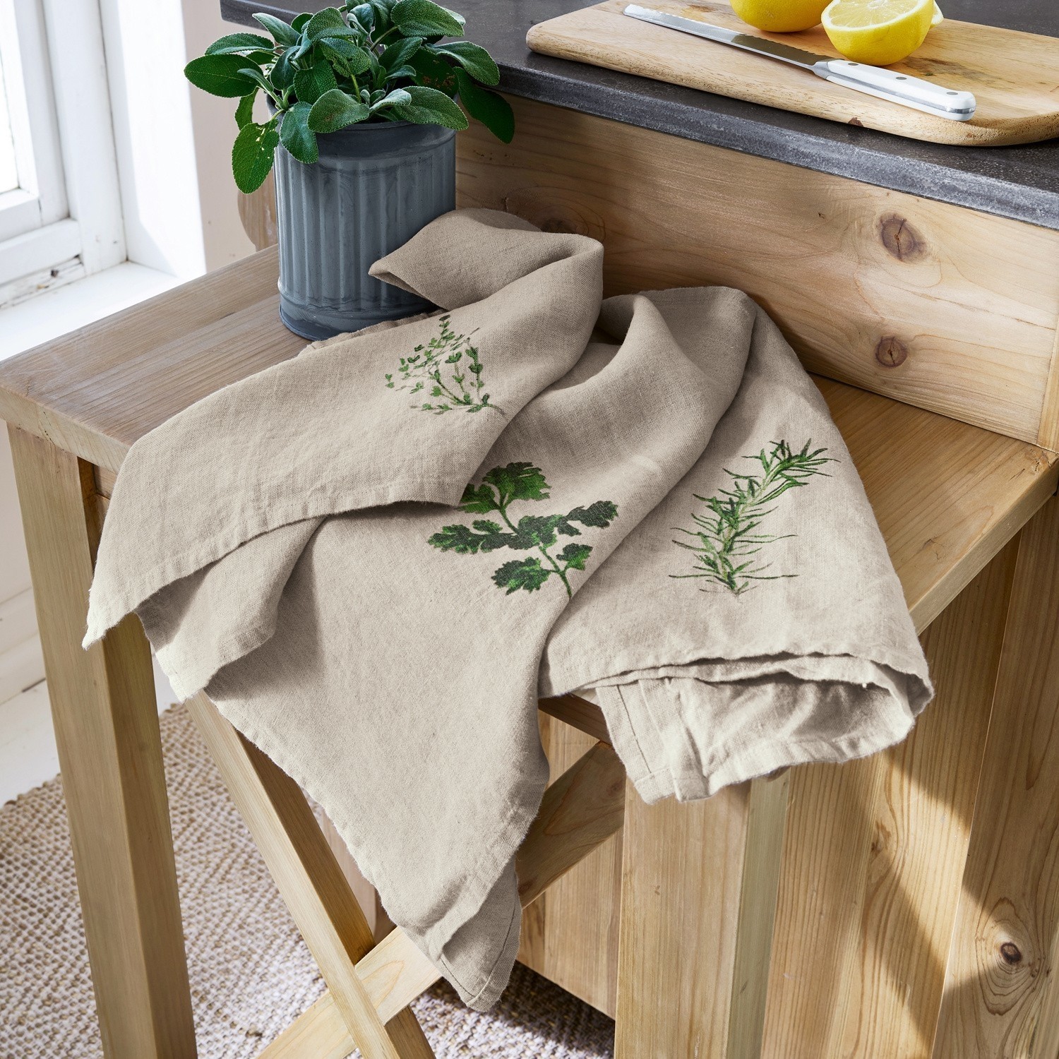 Set di 3 canovacci Herbal Gardens
