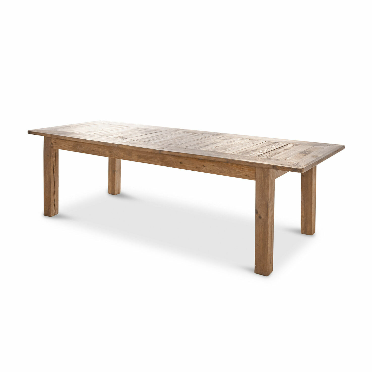 Tavolo Amherst Tavolo lungo in legno colore naturale, mobile robusto per sala da pranzo o soggiorno