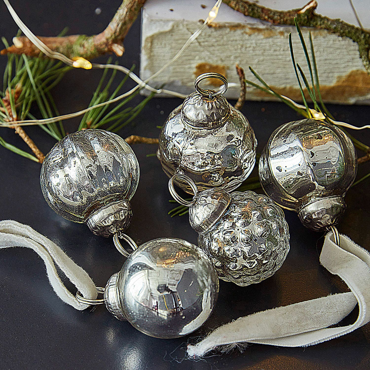 Set di 5 decorazioni natalizie Venise