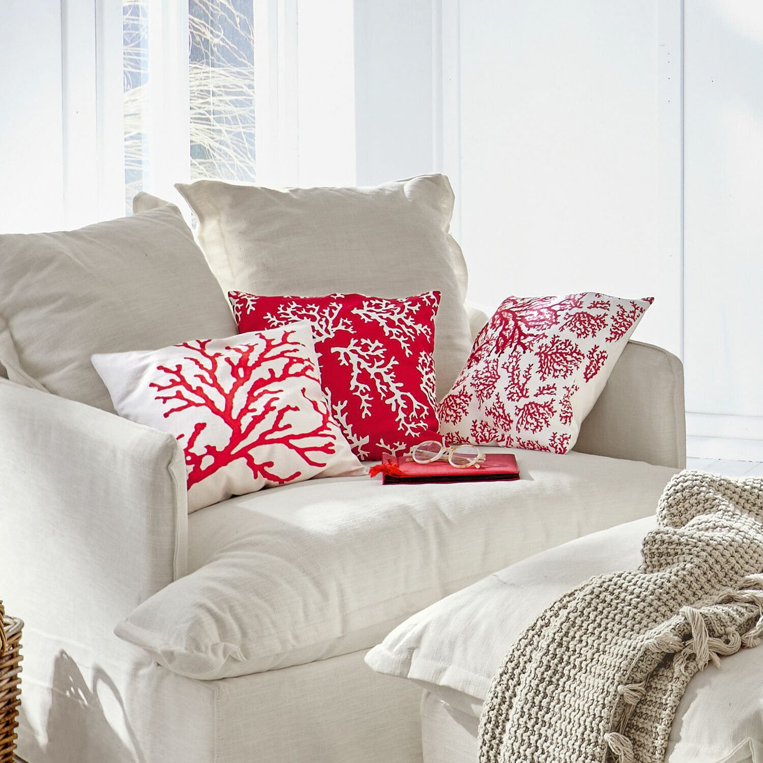 Set di 3 fodere per cuscini Colourful