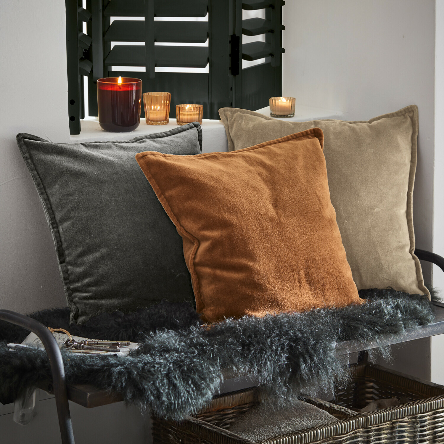 Set di 3 copricuscini Lumeau