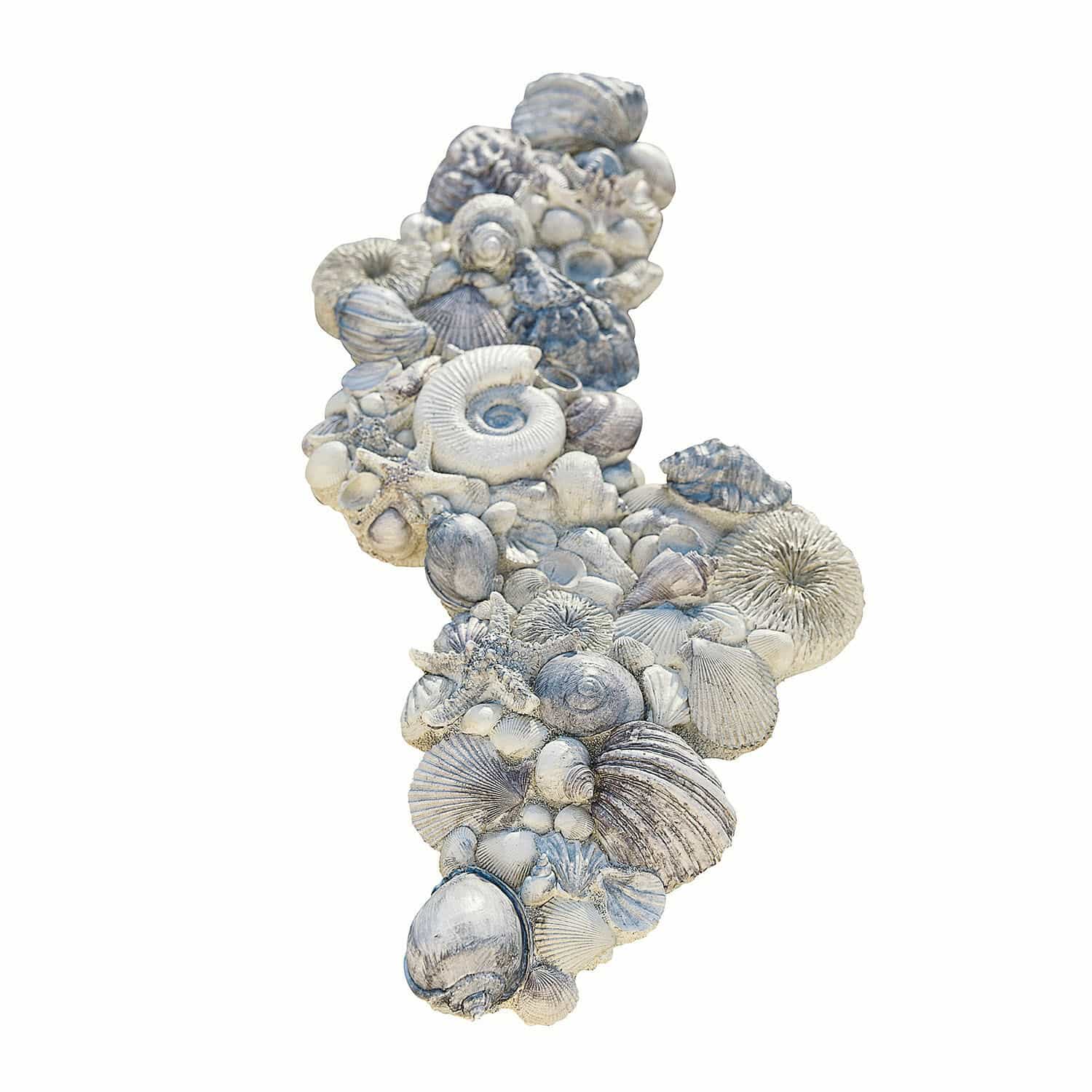 Conchiglie decorative Potnarvin Decorazione da parete con conchiglie e stelle marine bianche e grigie, stile marino per interni