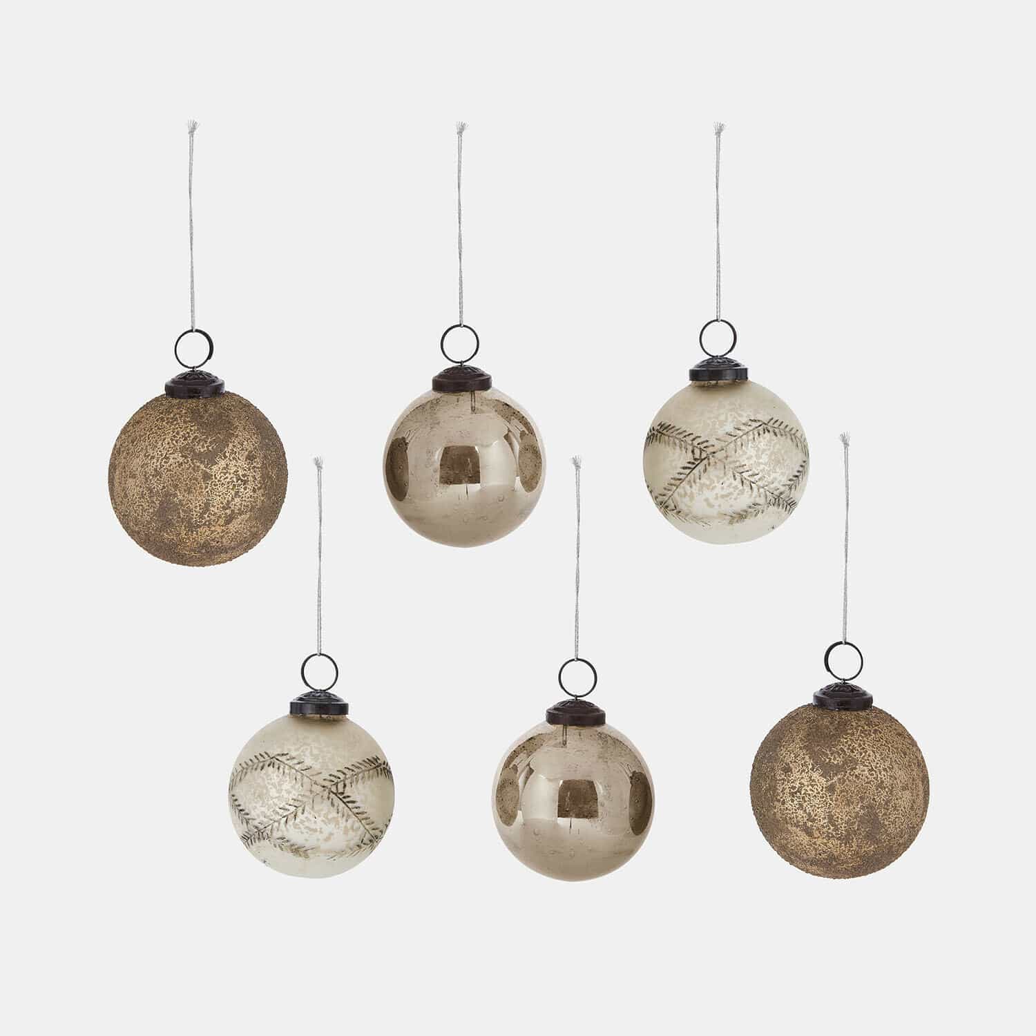 Set di 6 palline di Natale Fioravino