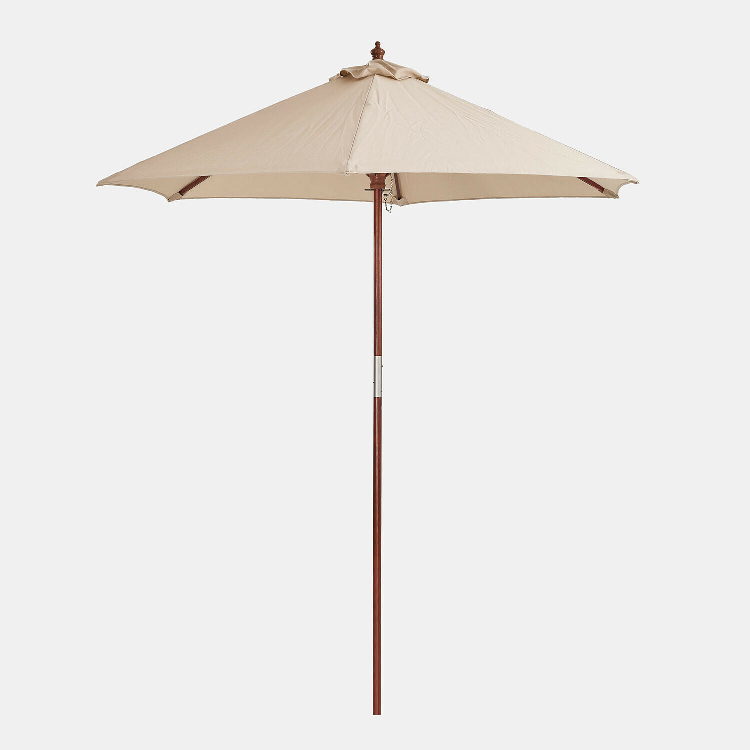 champagne Ombrellone da giardino Enfield champagne con palo in legno, ideale per terrazza e protezione solare