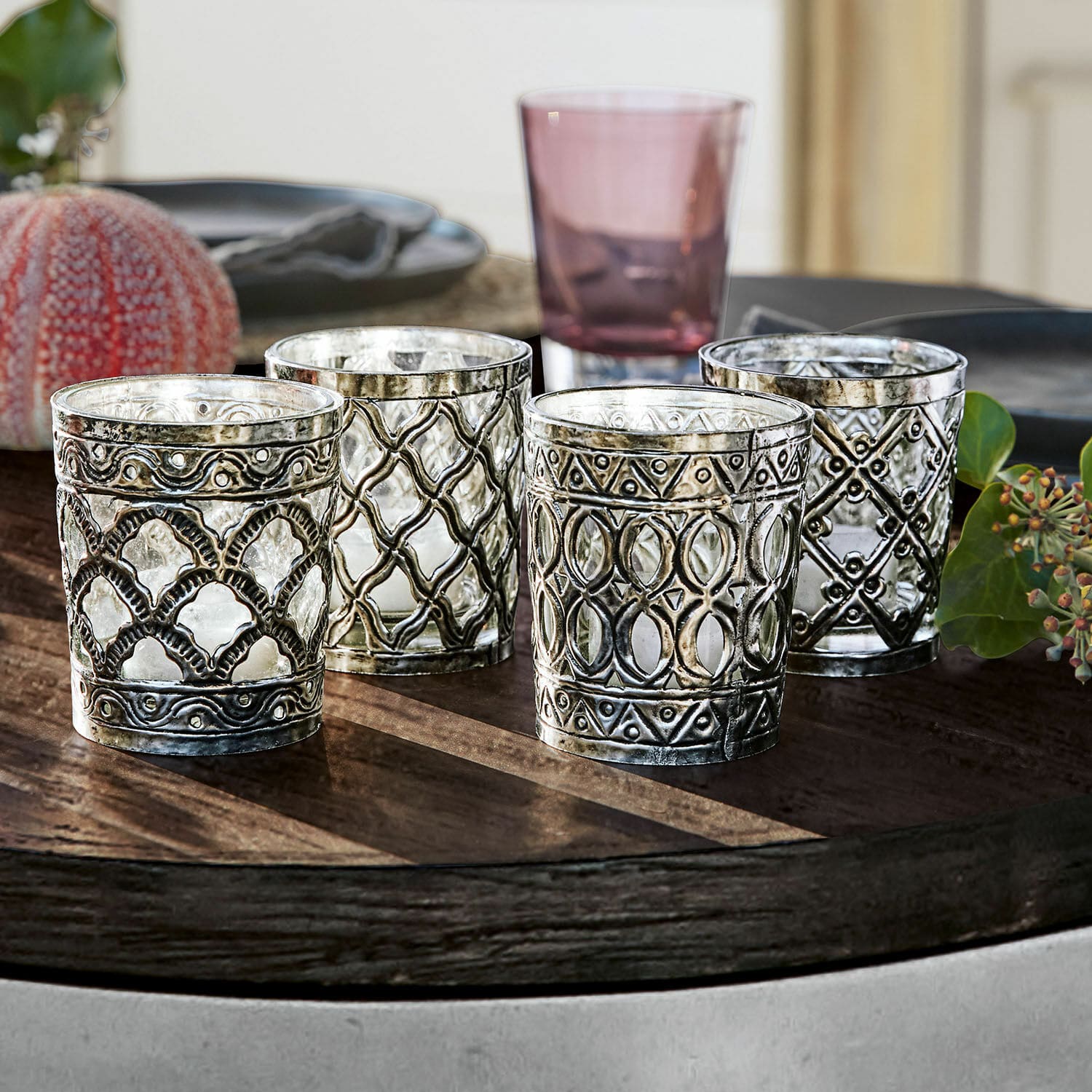 Set di 4 portalumini Ardah