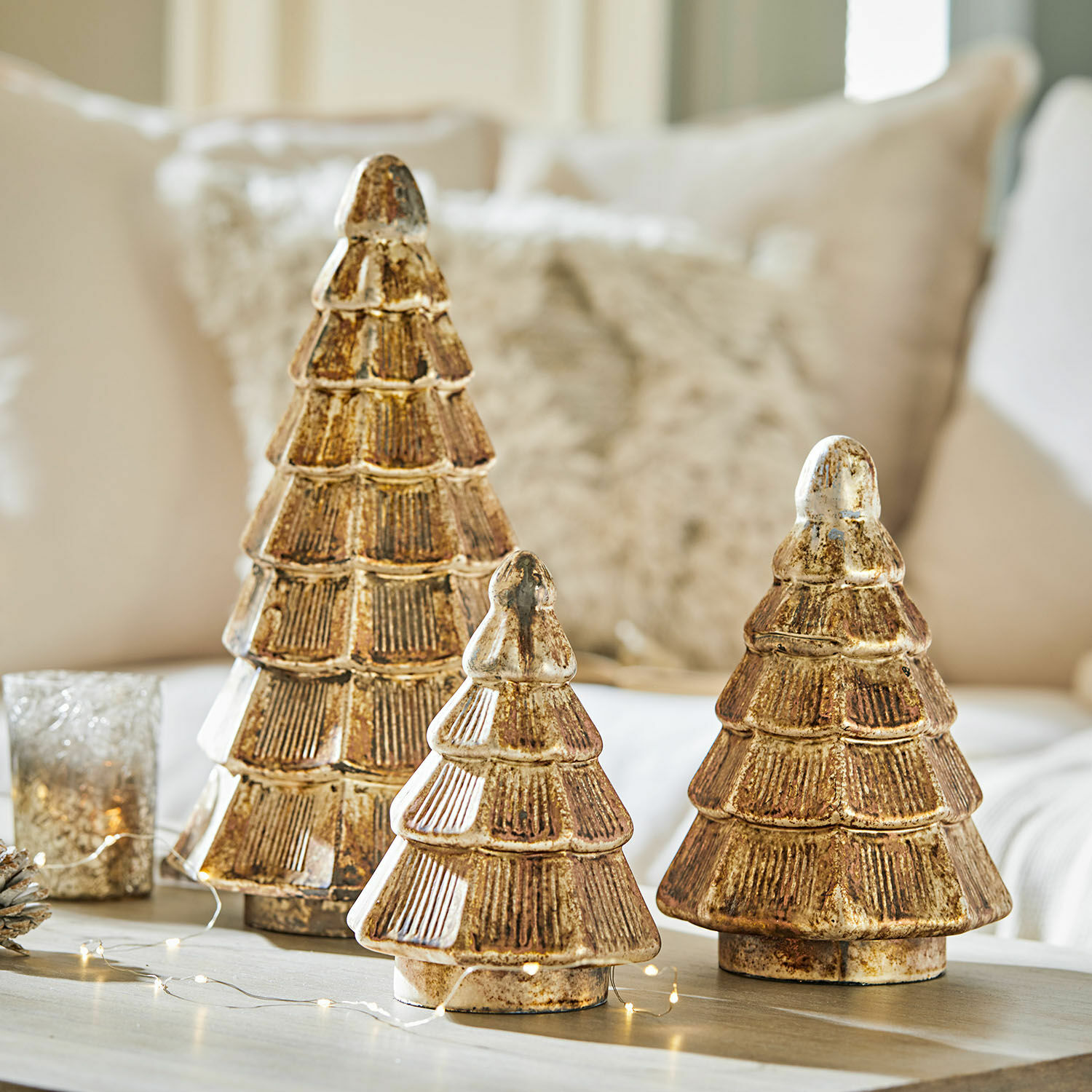 Set di 3 alberelli decorativi Perla