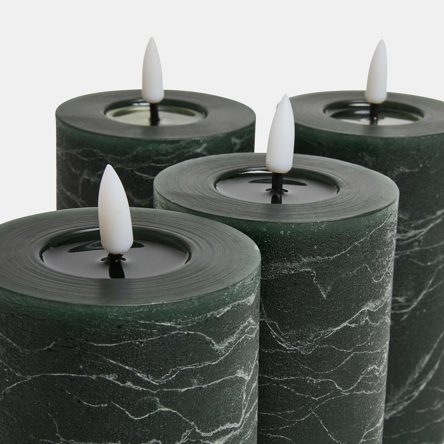 Set di 4 candele cilindriche a LED Rimfalla