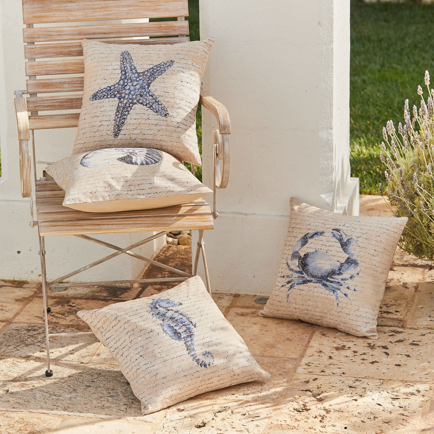 Set di 4 copricuscini Sealand