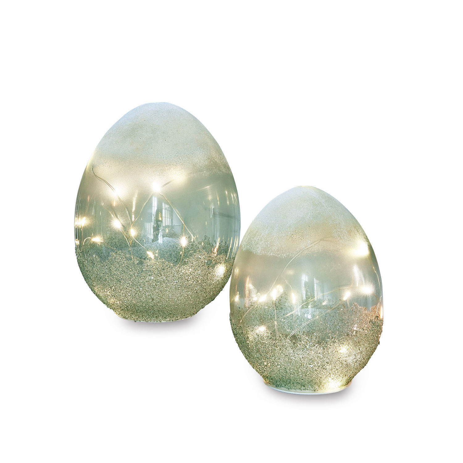 Coppia di uova con luci a LED Borleos