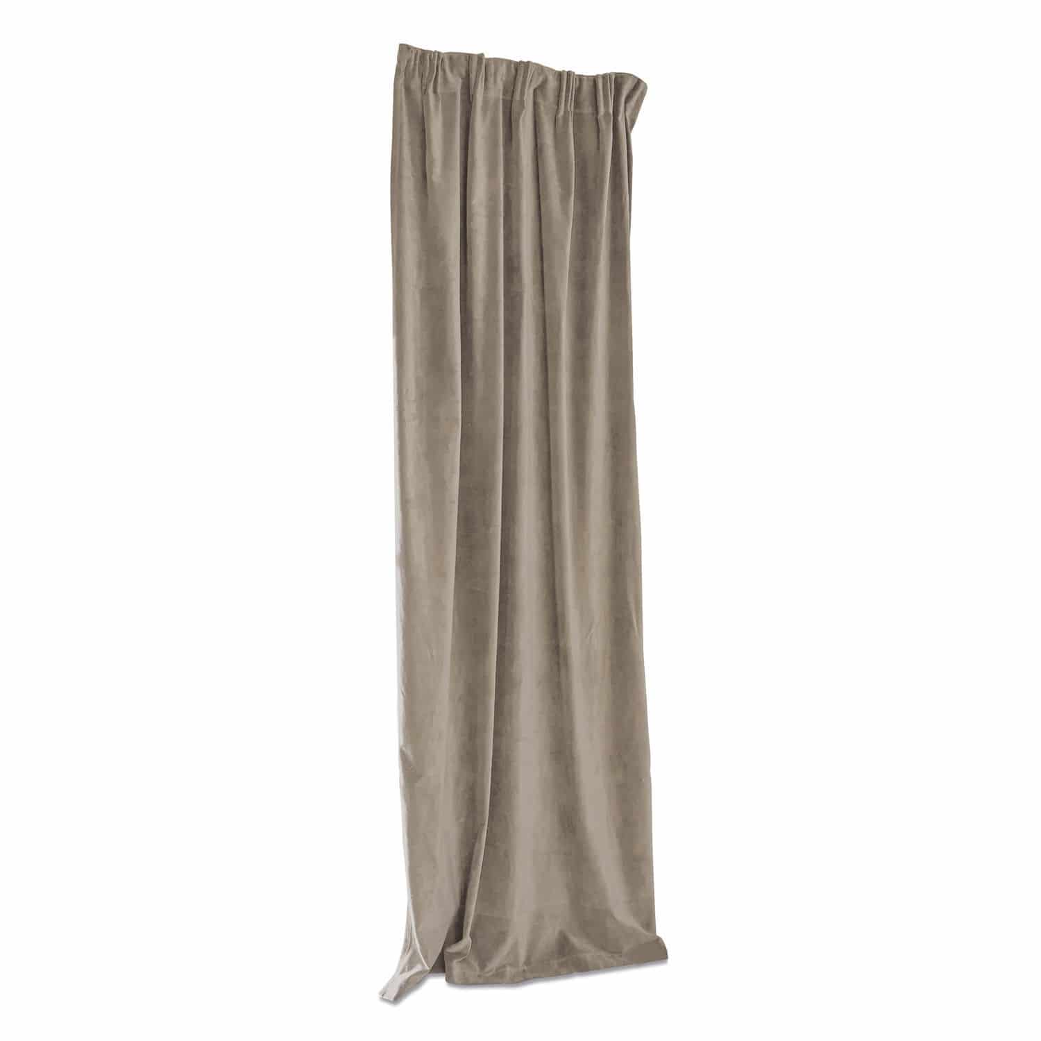 Tenda Lyannece Tenda in morbido velluto beige, elemento decorativo per interni, tessuto in velluto