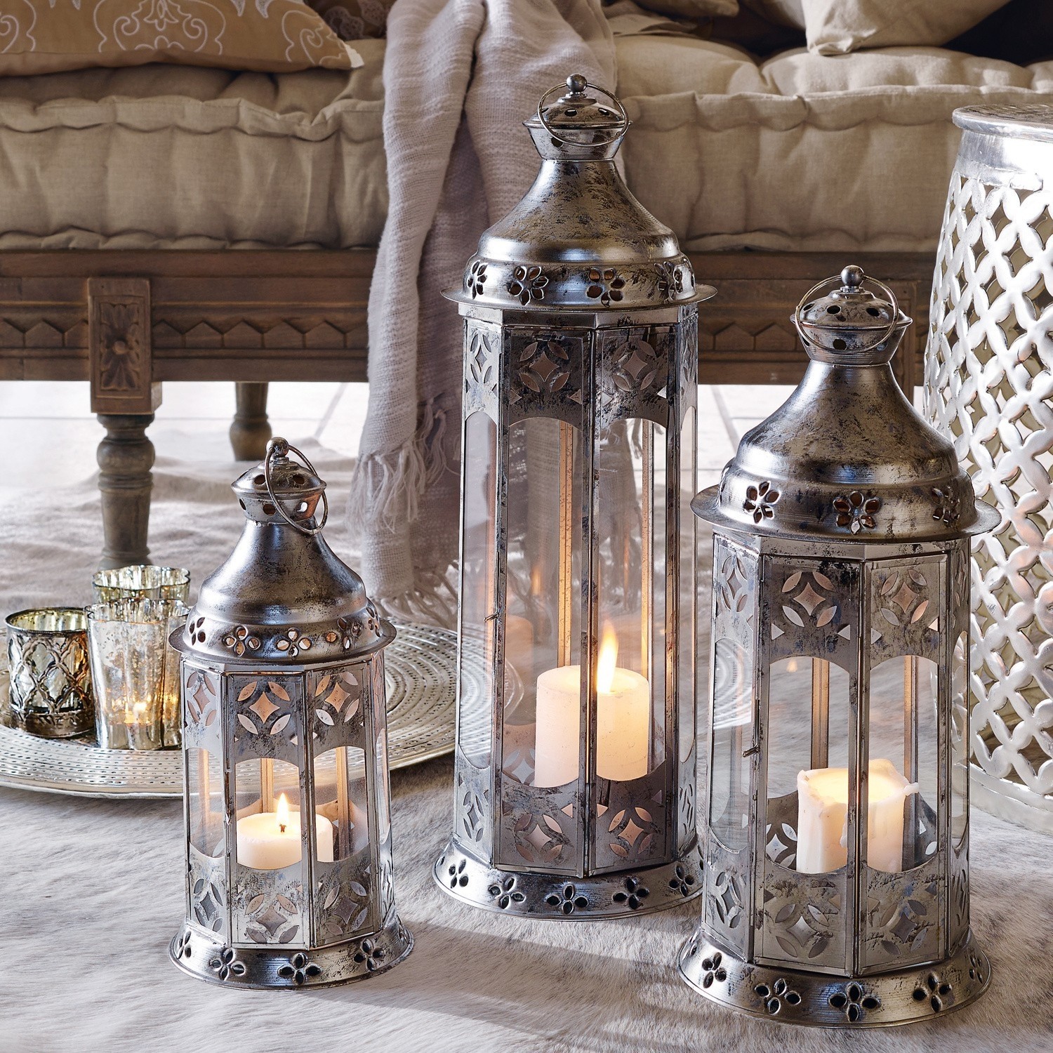 Set di 3 lanterne Aylin