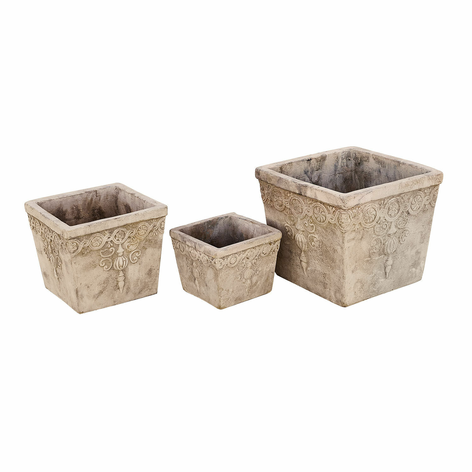 Set di 3 portavasi Bissone