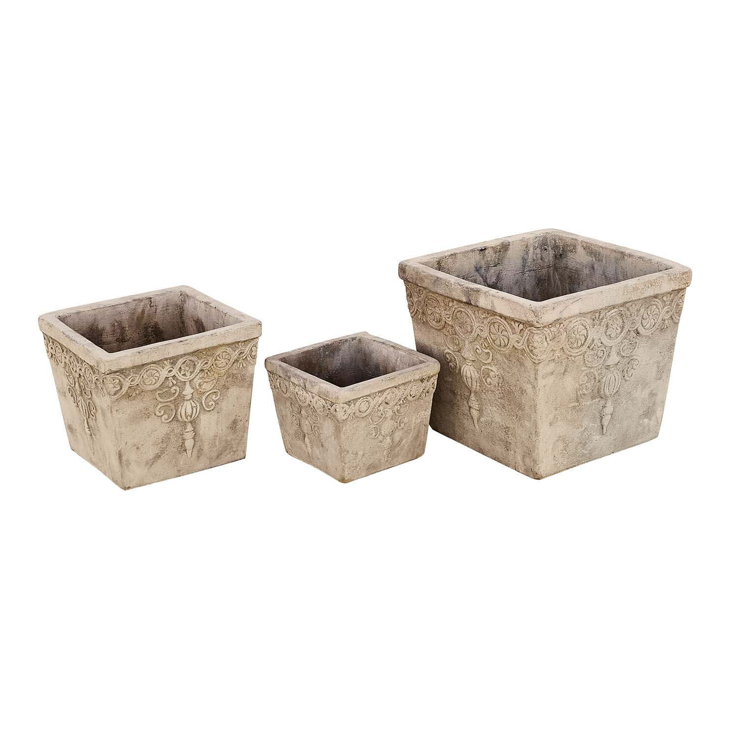 Set di 3 portavasi Bissone