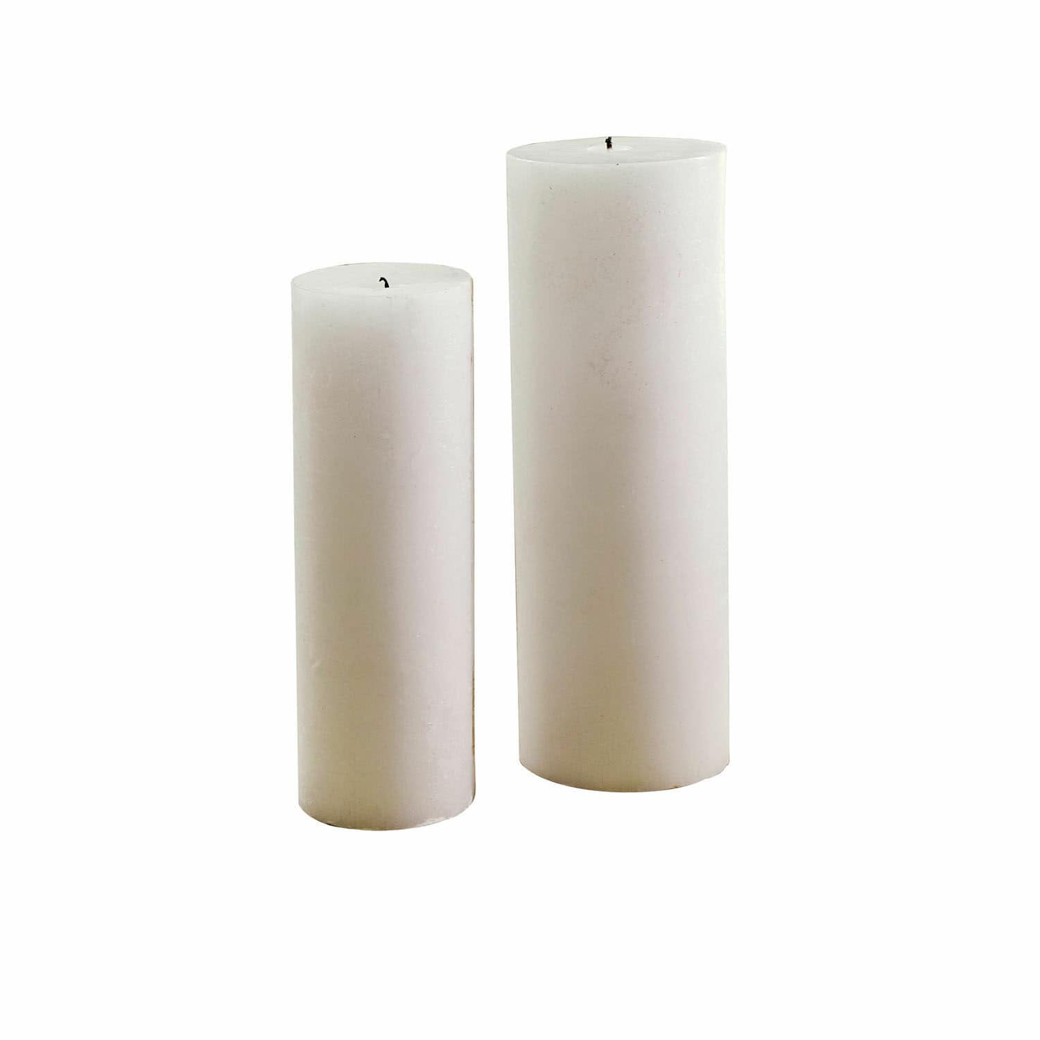 Set di due candele crema Laureen in cera, decorazione naturale per interni