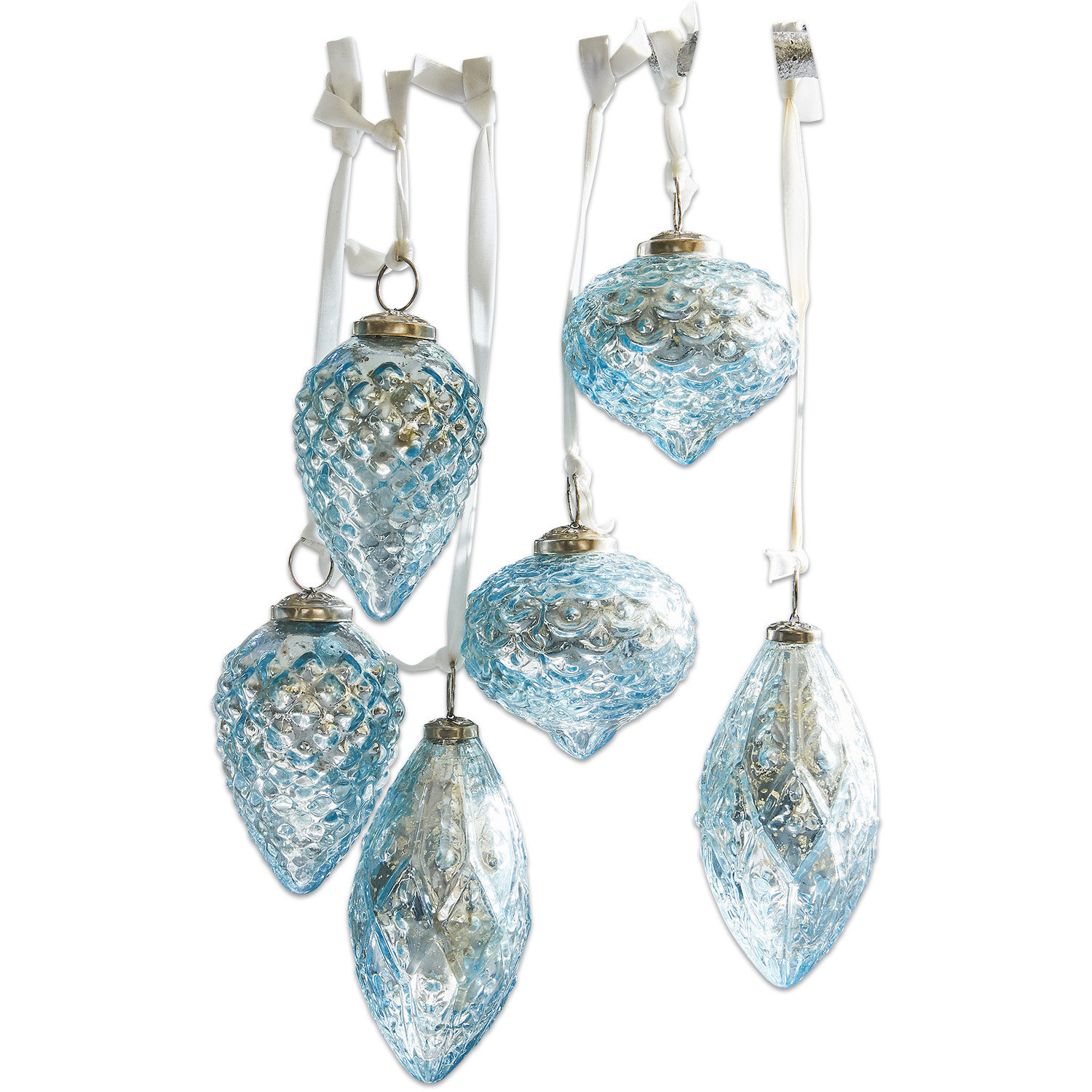 Set di 6 decorazioni natalizie Blue