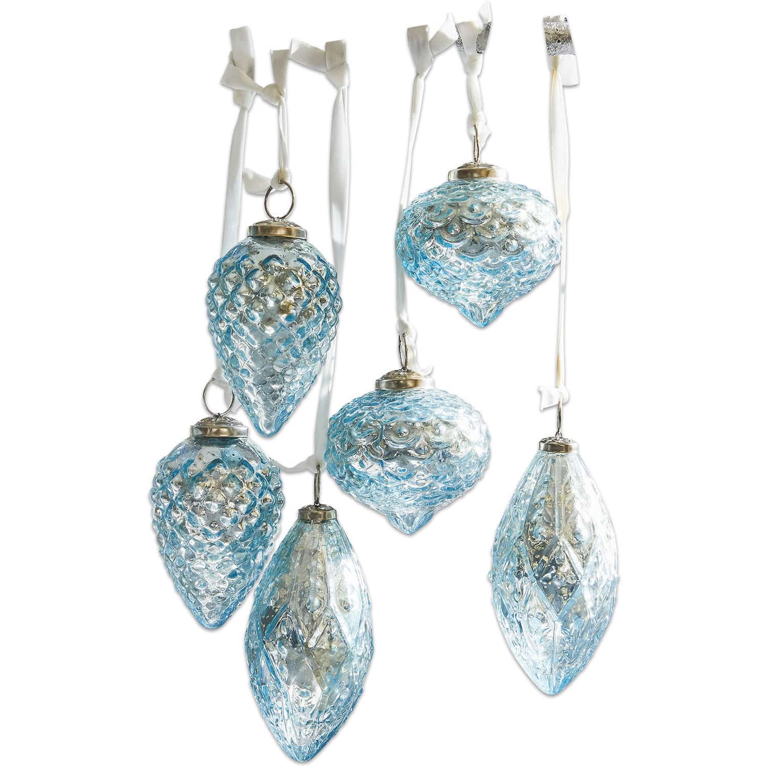 Set di 6 decorazioni natalizie Blue