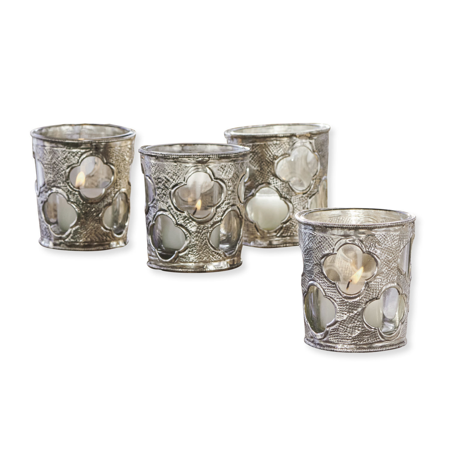 Set di 4 portalumini Leilah