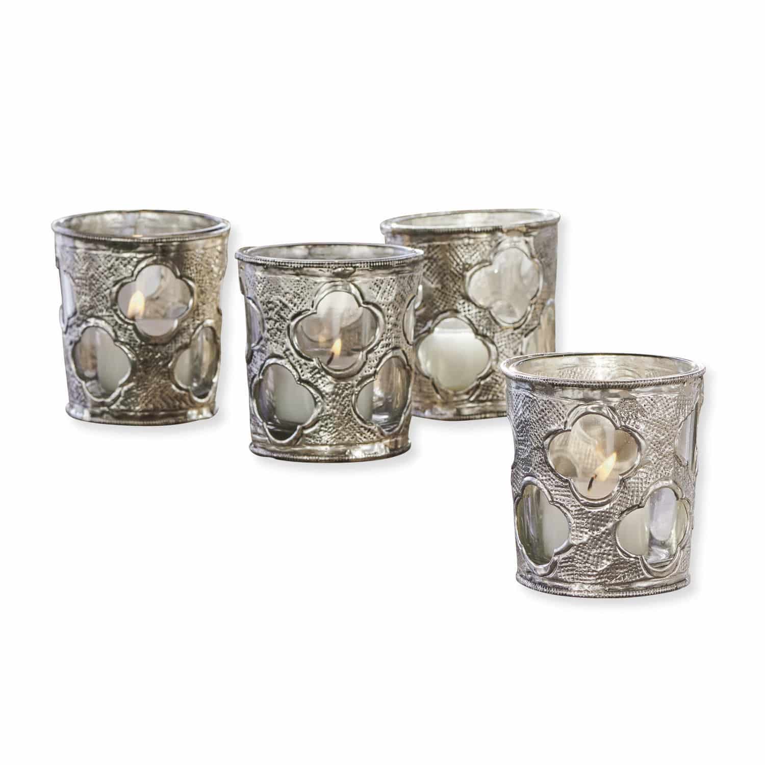 Set di 4 portalumini Leilah