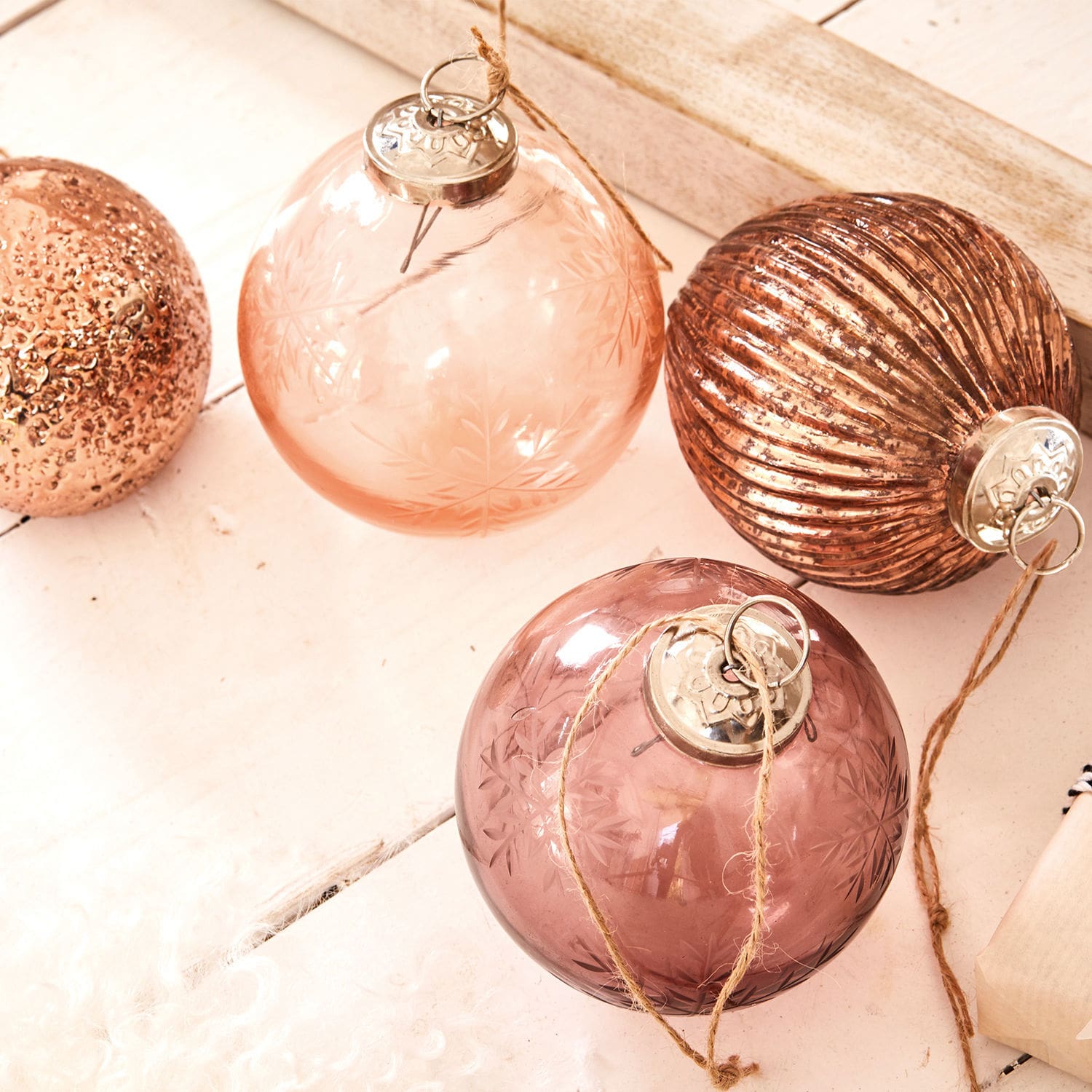 Set di 4 decorazioni natalizie Katie