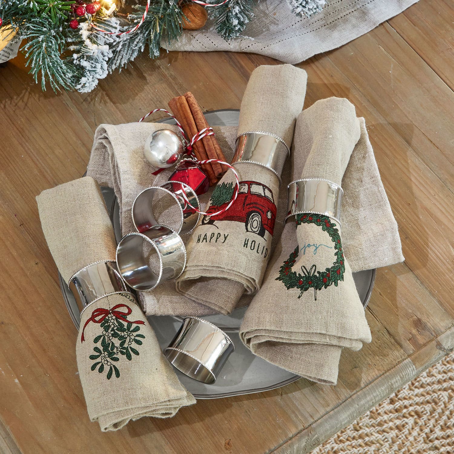 Set di 6 portatovaglioli Glannor