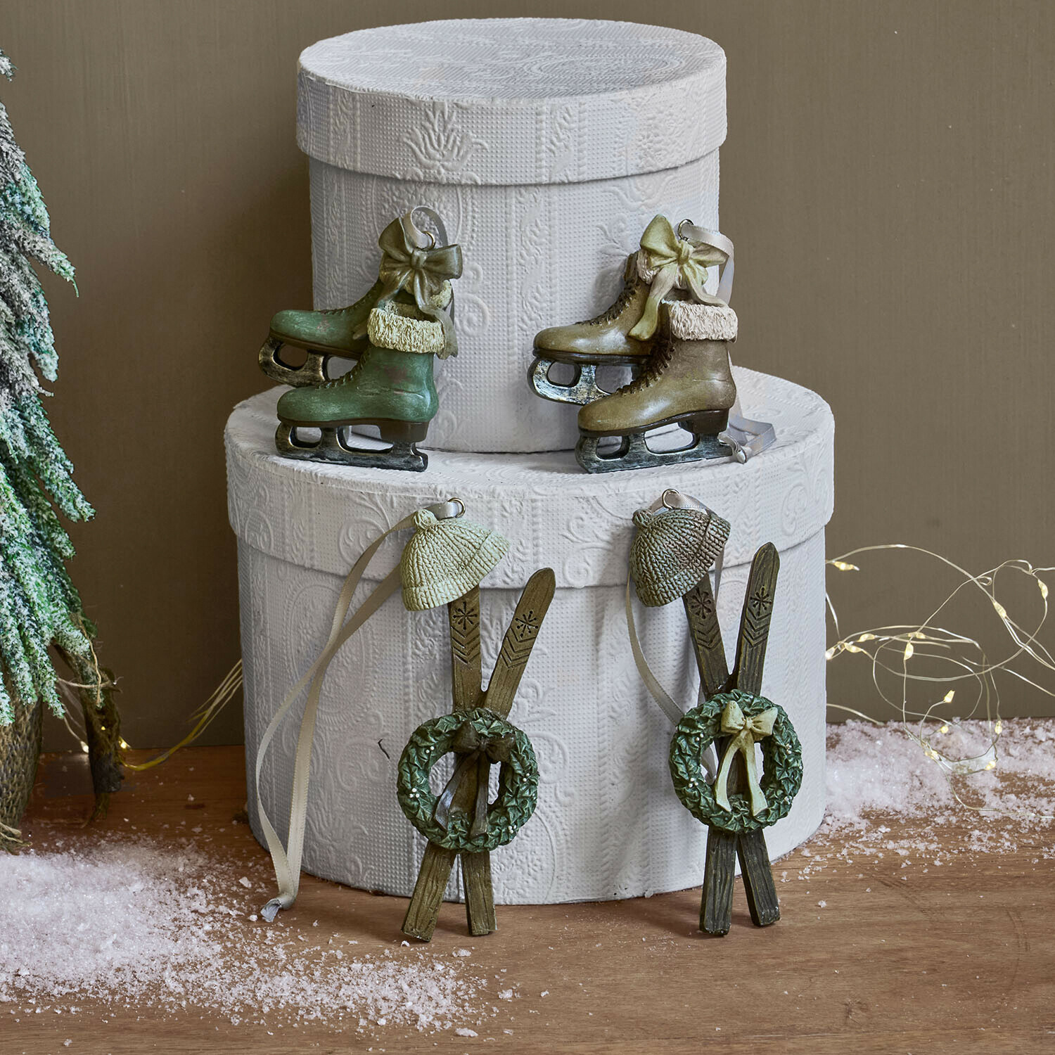 Set di 4 decorazioni da appendere Papeta