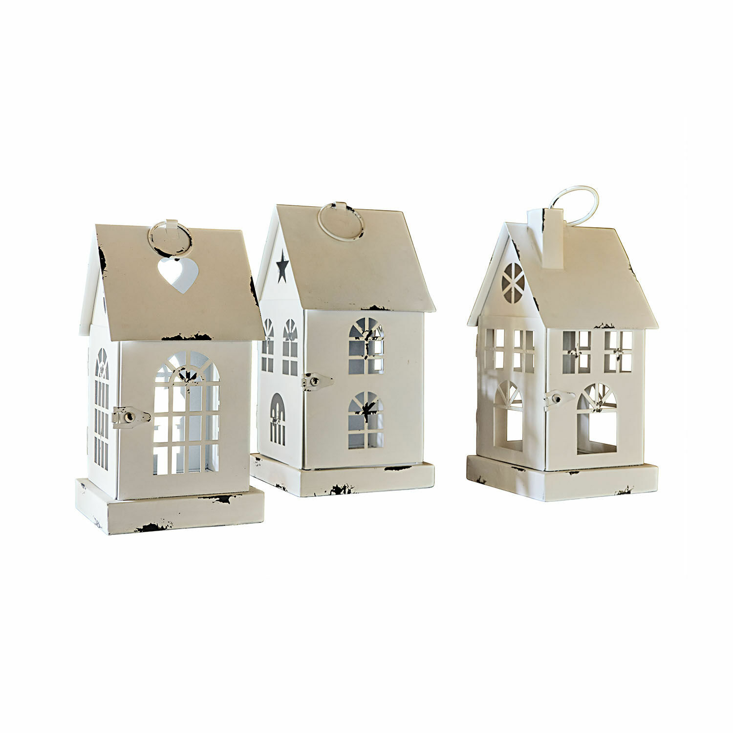 Set di 3 lanterne a LED Village