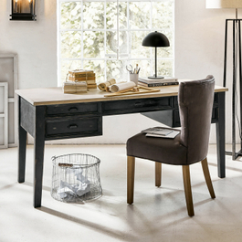 Scrivania Grand Roy naturale/nero