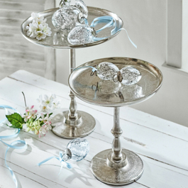 Coppia di alzate Balesque argento