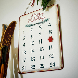 Targa decorativa Happy Holidays bianco/rosso