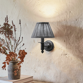 Lampada da parete Pinnes nero/grigio