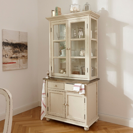 Credenza Sheffield bianco antico/marrone