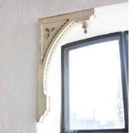 Coppia di ornamenti da parete Bizue grigio antico