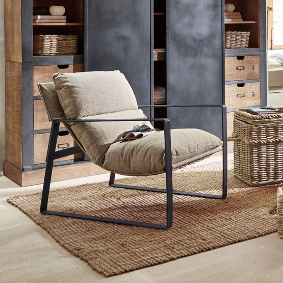 Poltrona Seuvard nero/beige