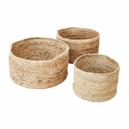 Set di 3 cesti Adaline marrone