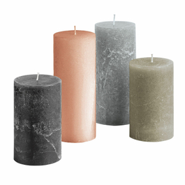 Set di 4 candele Berekua verde/grigio